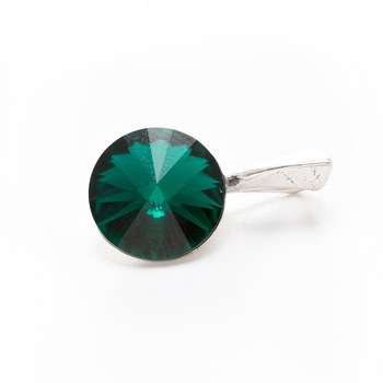 Pandantiv Argint DaviCristals cu cristale Swarovski un singur cristal emerald