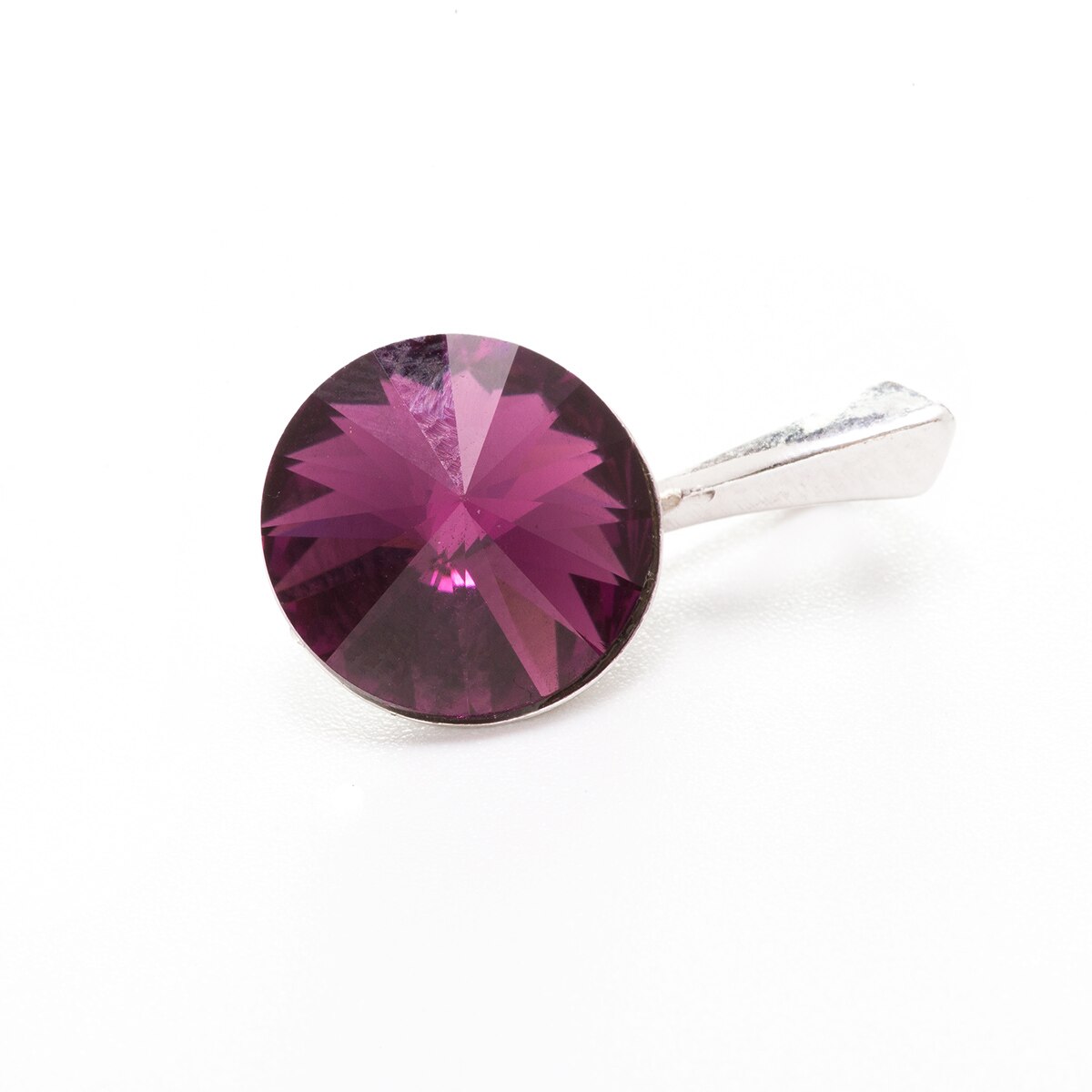 Pandantiv Argint DaviCristals cu cristale Swarovski un singur cristal amethyst