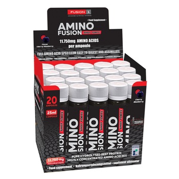 Amino Lichid, Fusion 1, 20 flacoane x 25 ml, cirese-afine Amino Lichid, Fusion 1, 20 flacoane x 25 ml, cirese-afine