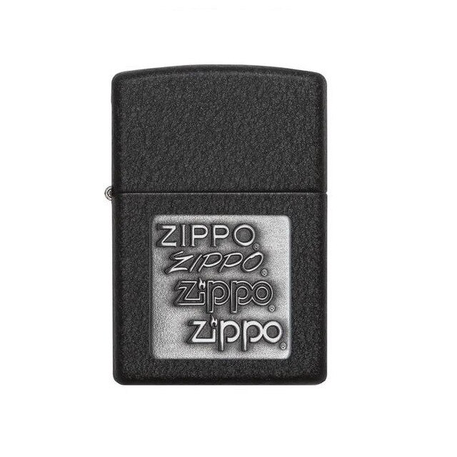 Bricheta Zippo Black Crackle Silver Logo