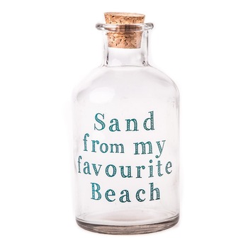 Sticla nisip plaja, H13 cm Sticla nisip plaja, H13 cm