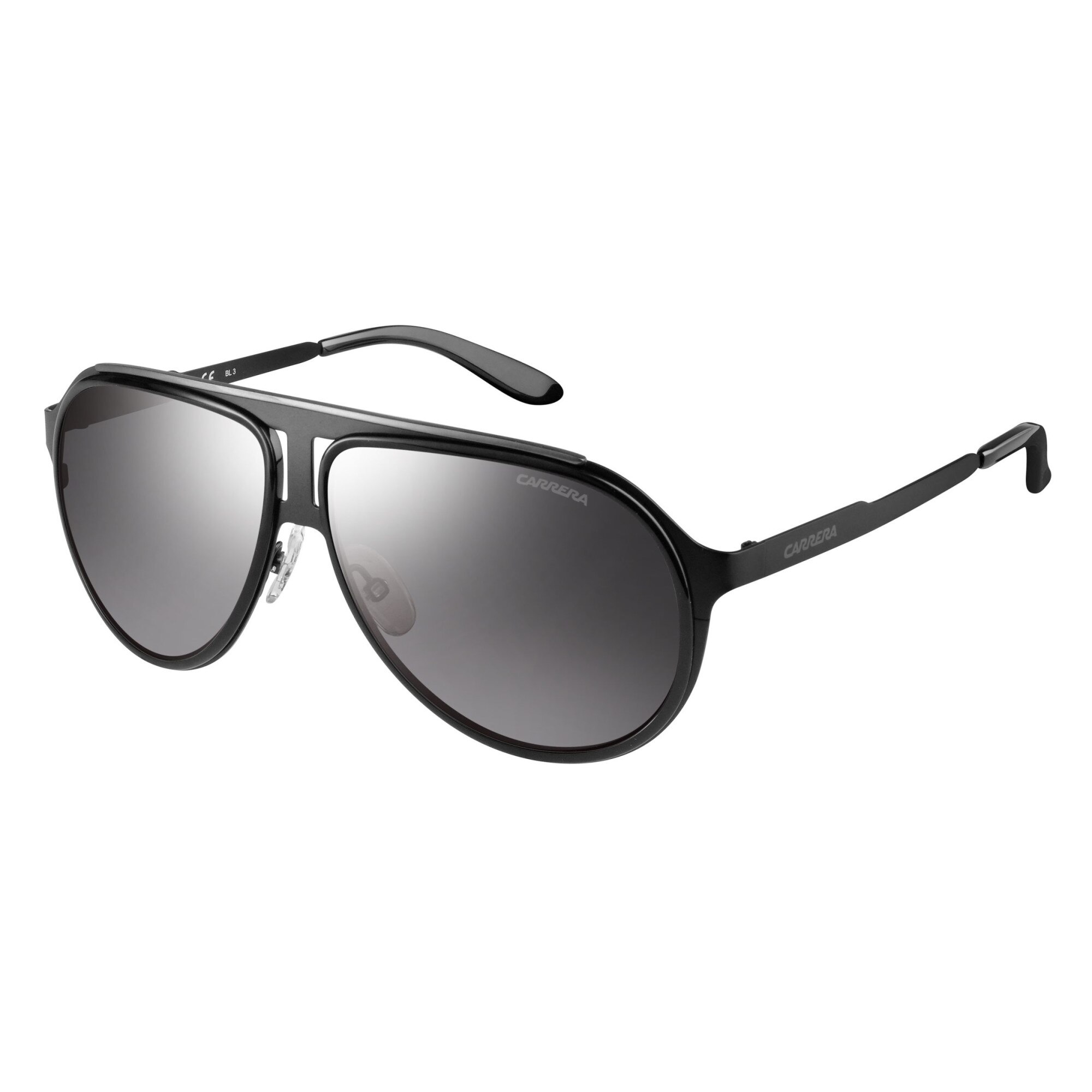 Ochelari de soare barbati Carrera 100/S HKQNR Black Ruthenium/Grey-Silver Mirrored