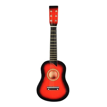 Chitara de lemn pentru copii marime 55 cm de culoare Rosie / red Chitara de lemn pentru copii marime 55 cm de culoare Rosie / red
