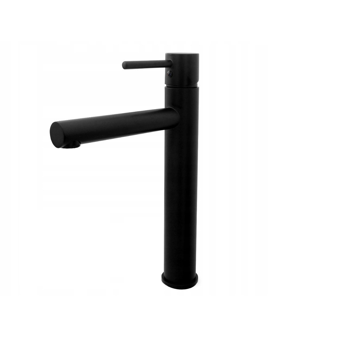 Baterie lavoar Tess, montaj pe blat, pipa lunga de 17 cm, perlator, finisaj Negru