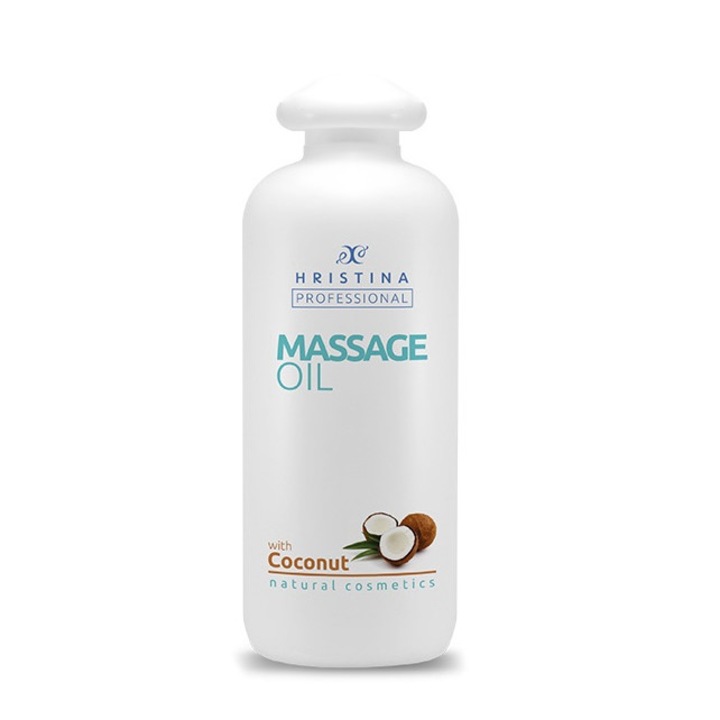 Масажно масло за тяло Hristina Cosmetics - Кокос, 500ml