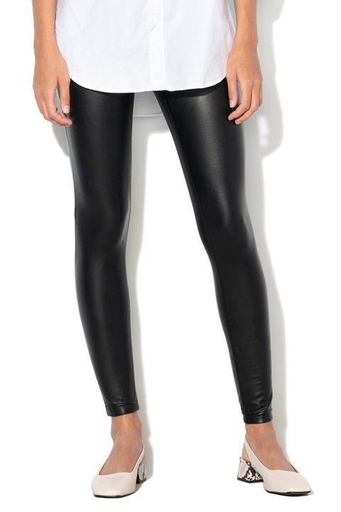 Only, Colanti de piele sintetica Flirt, Negru, XS