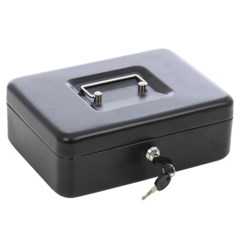 Caseta metalica pentru valori si bani, Favor, CB4, 250 x 180 x 90 mm, neagra, inchidere cheie Caseta metalica pentru valori si bani, Favor, CB4, 250 x 180 x 90 mm, neagra, inchidere cheie