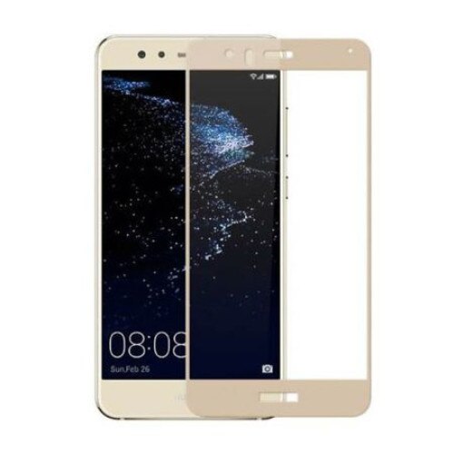 Folie din sticla 3D full size, Gema, pentru Huawei P10 Lite, auriu