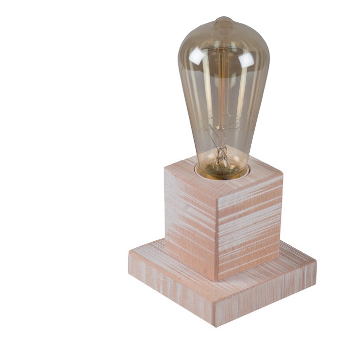 Plafoniera 1x60W ALASKA cu finisaj alb vintage