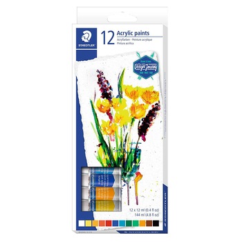 Set culori acrilice Staedtler karat 12/set STH-8500-C12 Set culori acrilice Staedtler karat 12/set STH-8500-C12