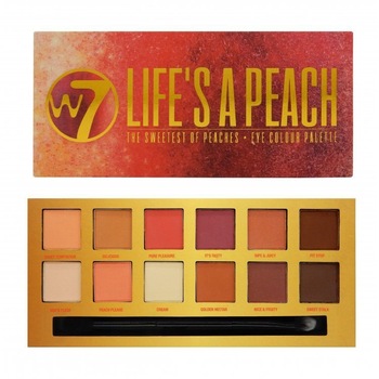 Paleta farduri mate W7 Life's A Peach, The Sweetest of Peaches, 12 culori mate, 9.6g Paleta farduri mate W7 Life's A Peach, The Sweetest of Peaches, 12 culori mate, 9.6g