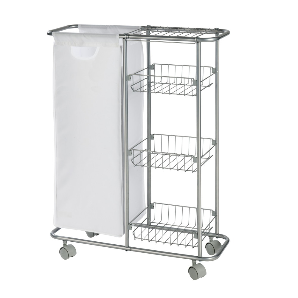 Carucior cu 3 rafturi Slim, 58 x 80 x 20 cm