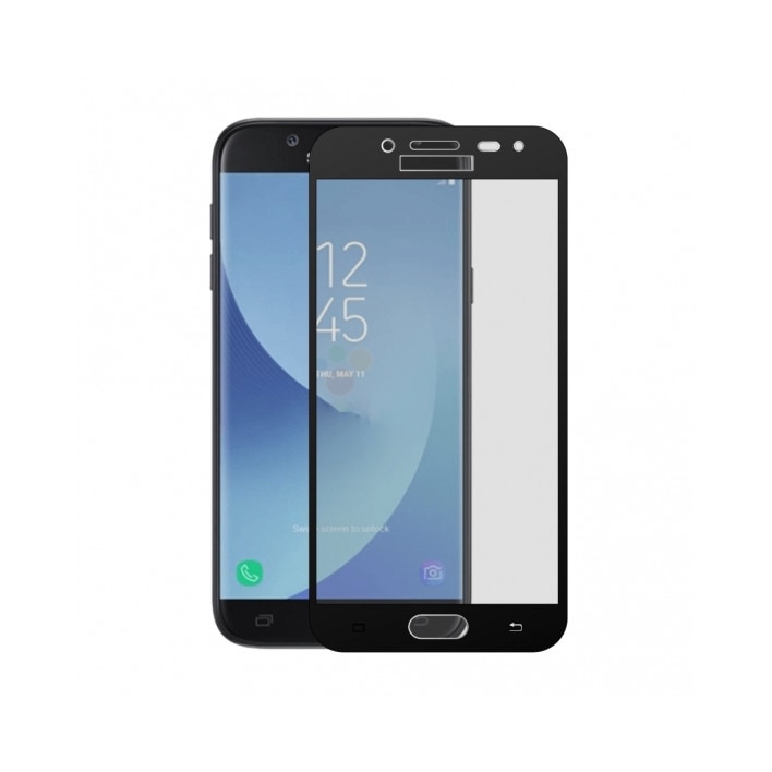 Folie de protectie din sticla temperata full size pentru Galaxy J5 2017, Gema, negru