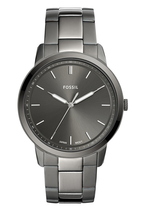 Fossil, Ceas din otel inoxidabil The Minimalist, Argintiu inchis