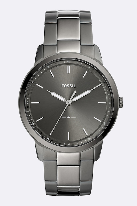 Fossil, Часовник The Minimalist с неръждаема стомана, Тъмносребрист