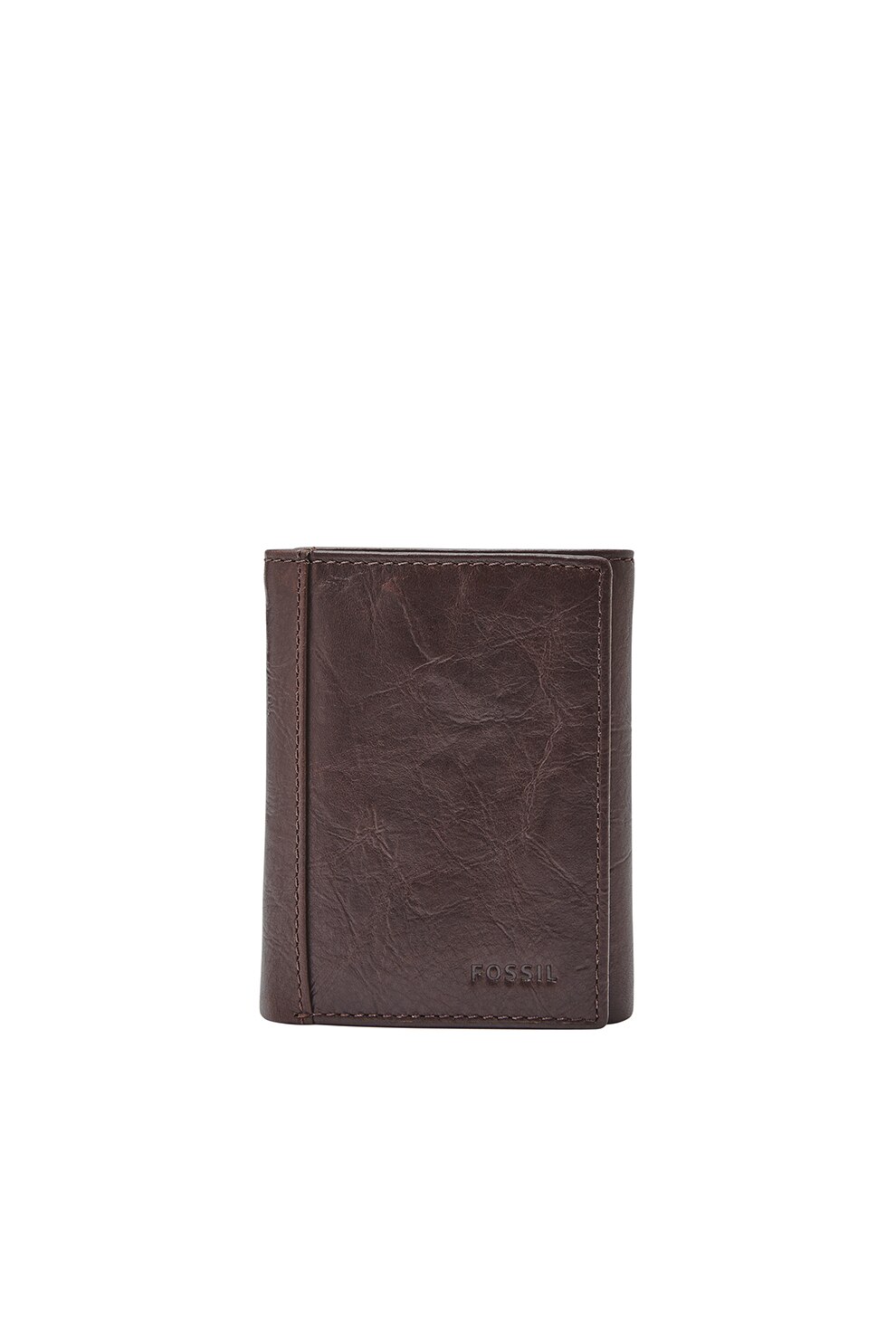 Fossil, Portofel de piele pliabil Neel, Maro inchis