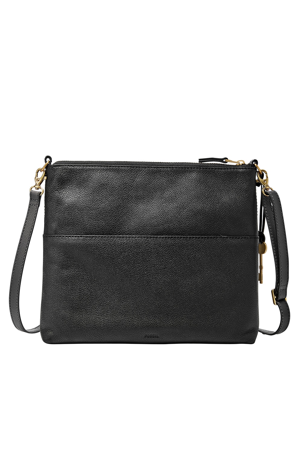 Fossil, Geanta crossbody de piele Fiona, Negru
