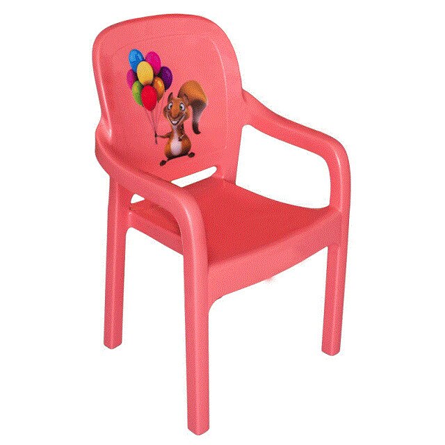 Scaunel ELITE cu brate pentru copii culoare roz