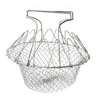 Cos pentru prajit Alimente, 20 cm, pliabil, otel inoxidabil Cos pentru prajit Alimente, 20 cm, pliabil, otel inoxidabil
