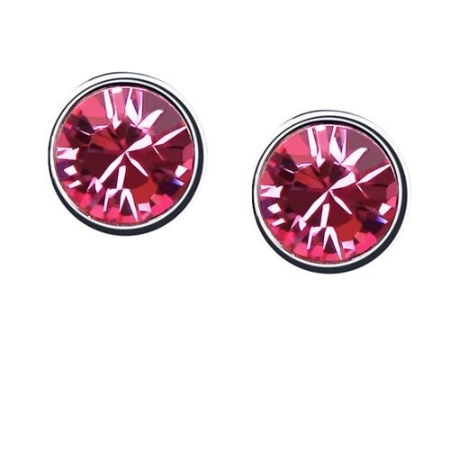 Cercei cu cristale Red Round