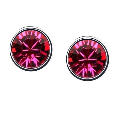 Cercei cu cristale Purple Round