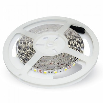 Banda LED V-TAC SMD 5050 60 LED/Metru, Alb natural, IP20 - Rola 5Metri Banda LED V-TAC SMD 5050 60 LED/Metru, Alb natural, IP20 - Rola 5Metri