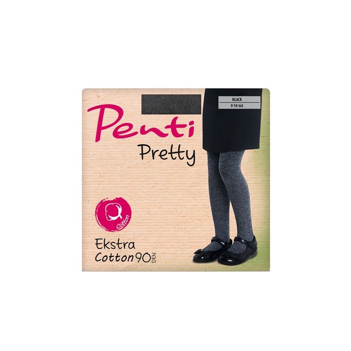 Gyermek harisnyanadrág Penti Extra Cotton 90, Fekete