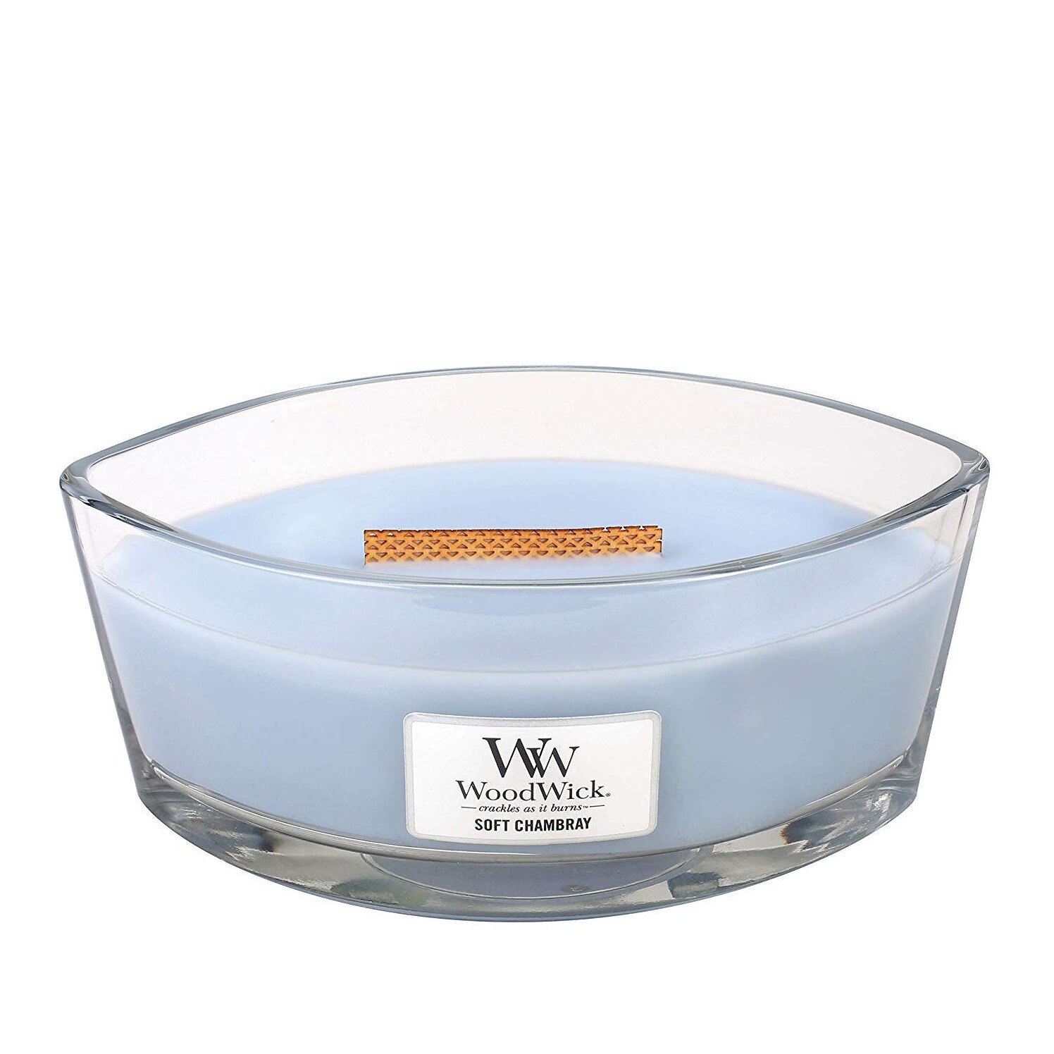 Lumanare Parfumata Ellipse Soft Chambray, WoodWick®