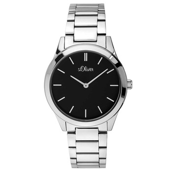 Ceas de dama s.Oliver Silver/Black SO-3598-MQ Ceas de dama s.Oliver Silver/Black SO-3598-MQ