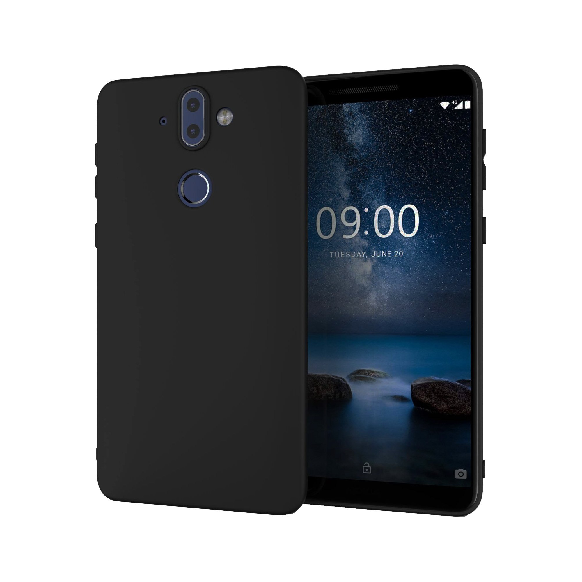 Carcasa Husa silicon Nokia 9 de Protectie Neagra, Antisoc, Black, Viceversa