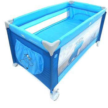 Patut Pliabil cu doua nivele Samba Plus - Coto Baby - Albastru Patut Pliabil cu doua nivele Samba Plus - Coto Baby - Albastru