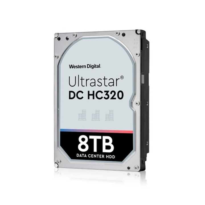 Твърд диск 8TB HGST Ultrastar DC HC320 HUS728T8TALE6L4(0B36404), SATA 6Gb/s, 7 200 rpm, 256MB кеш, 512e sector size(Secure Erase), 3.5" (8.89 cm)
