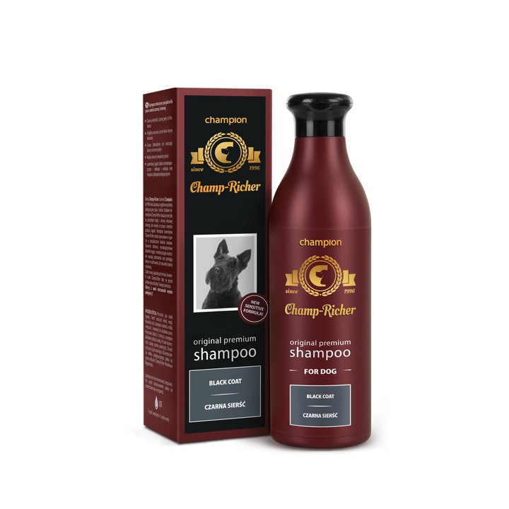 Sampon pentru caini, Champ Richer, Blana Neagra, 250 ml