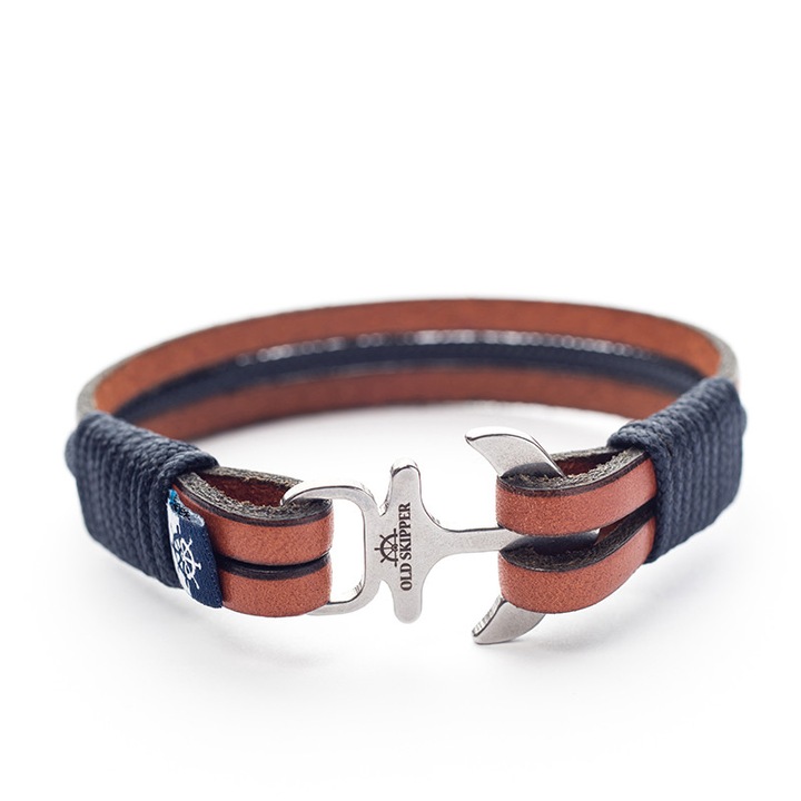 Bratara de piele. Old Skipper, Multicolor, Toate marimile la comanda