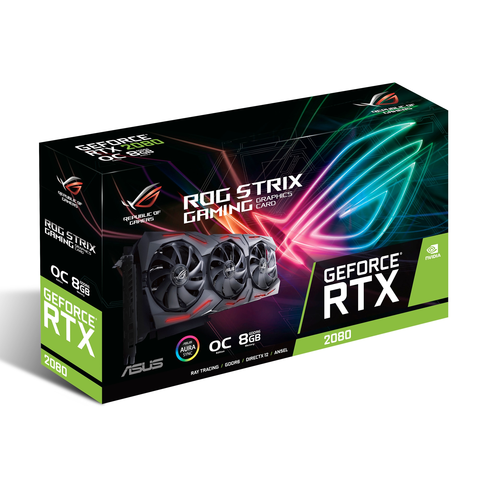 Placa video Asus ROG STRIX RTX 2080 O8G GAMING, 8GB GDDR6 - eMAG.ro