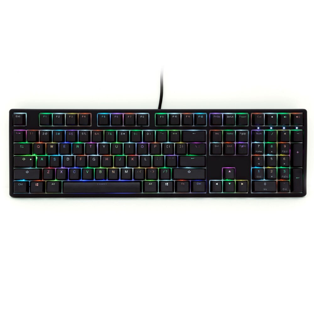 Tastatura mecanica gaming Ducky One Black RGB, Cherry MX Silver