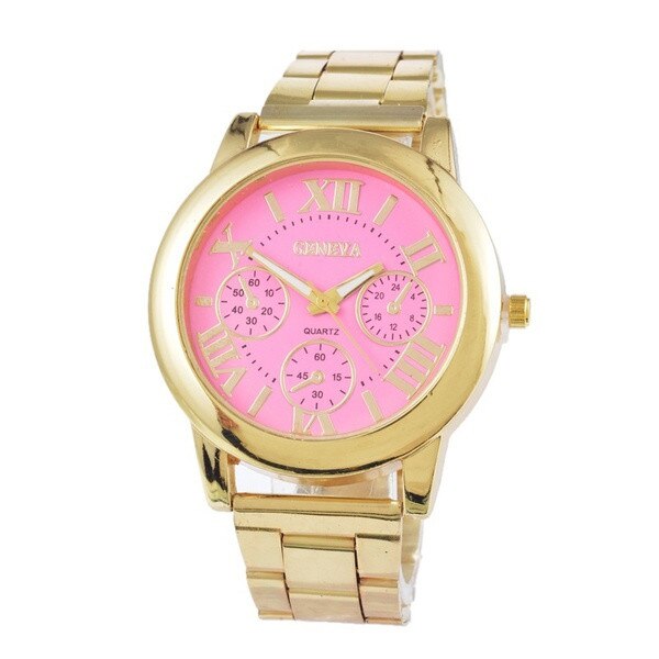 Ceas Unisex Geneva, bratara metalica aramiu, stil elegant