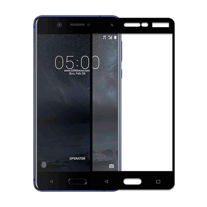 Стъклен протектор за дисплей MBX 3D Full Cover - Nokia 5, Черен