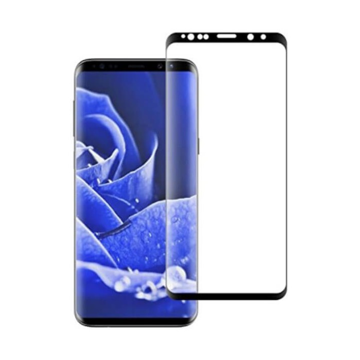 Стъклен протектор за дисплей MBX 3D Full Cover закалено стъкло - Samsung G960F Galaxy S9, Черен