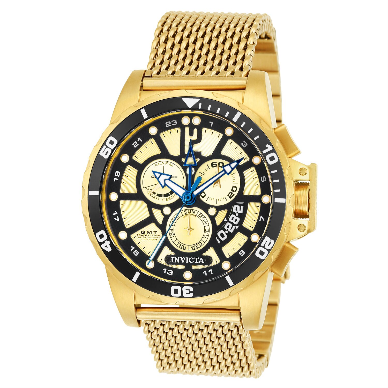 Ceas barbatesc INVICTA Corduba 23491, quartz, otel, auriu, 100m