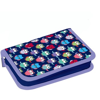 Penar STARPAK cu 1 fermoar si imprimeu Bufnite , Robentoys Penar STARPAK cu 1 fermoar si imprimeu Bufnite , Robentoys