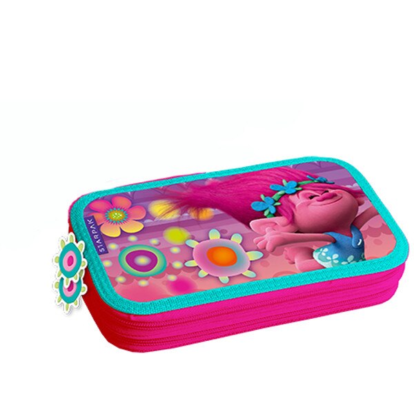 Penar STARPAK cu 2 fermoare echipat si imprimeu TROLLS , Robentoys