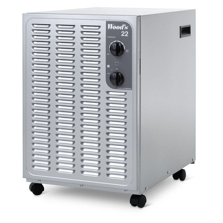 Dezumidificator si purificator Woods SW22FM Suedia, filtru SMF, garantie 6 ani, suprafata 100 mp