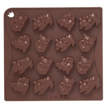 Forma Silicon Chocoice Pisicute, 16 cavitati Forma Silicon Chocoice Pisicute, 16 cavitati
