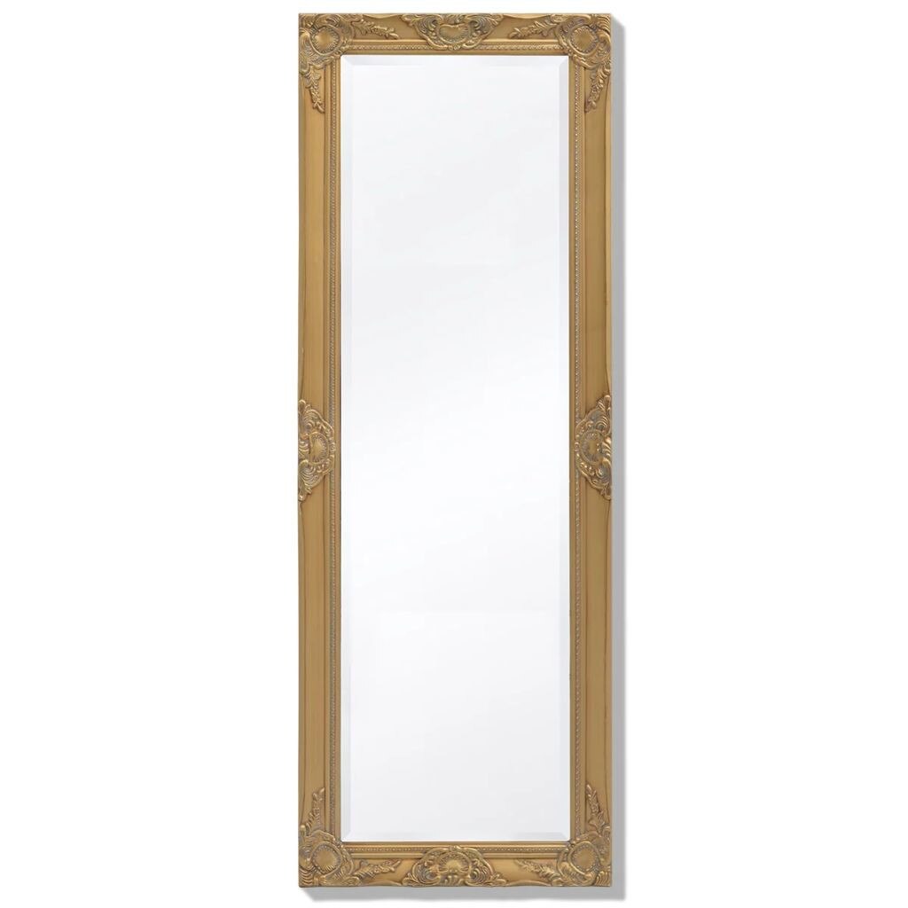 Oglinda verticala in stil baroc, vidaXL, 140 x 50 cm, Auriu