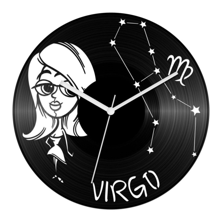 Vicces Szűz csillagjegyes bakelit óra