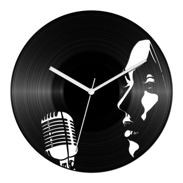 Női énekes bakelit óra