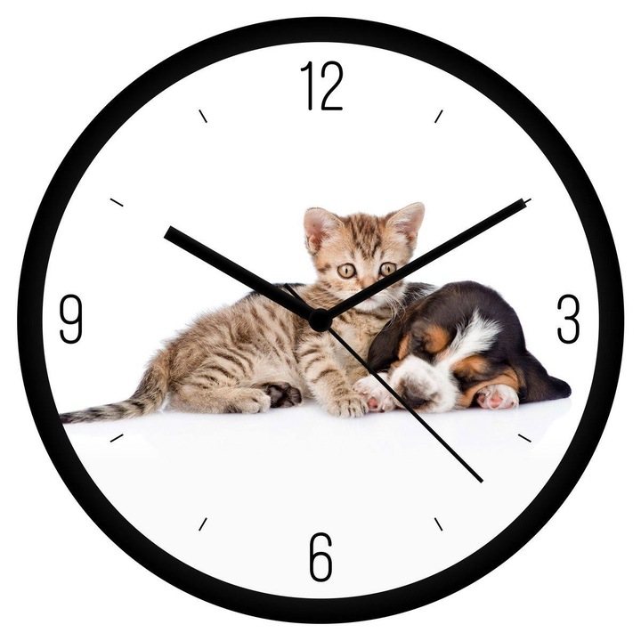 Cica és kutyus 2 falióra - negyedes