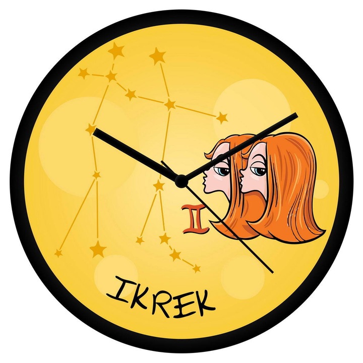 Vicces Ikrek csillagjegyes falióra