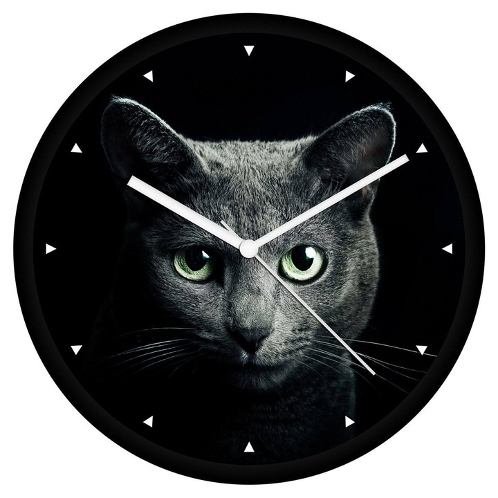 Szürke cica 1 falióra - órás